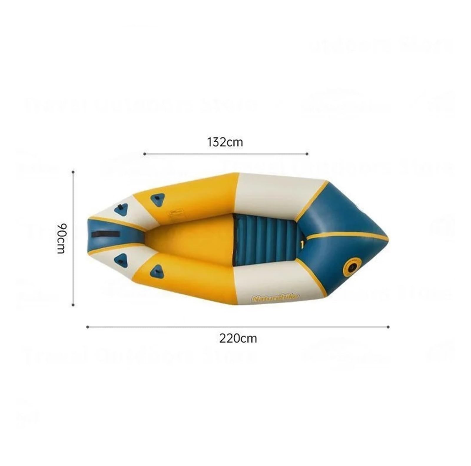 Gonfiabile Kayak Canoa Singola Doppia Barca a remi Sport acquatici Pesca Moto d'acqua 1-2 posti a sedere 210D Nylon alla deriva