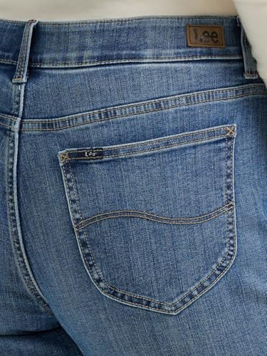 Image of Lee Women's Plus Size Ultra Lux Comfort With Flex Motion Straight Leg Jeans