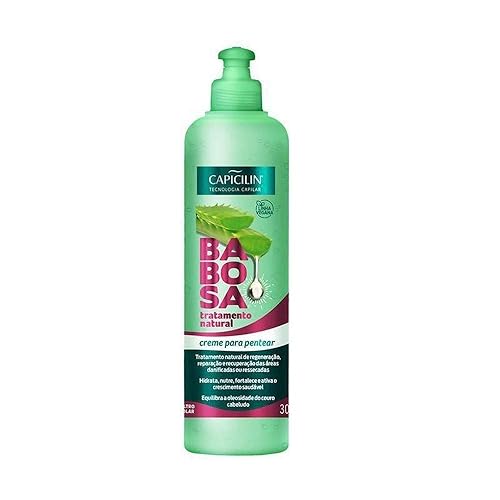 Capicilin - Linha Babosa - Creme Para Pentear 10.1 fl oz - (Capicilin - Colección Aloe Vera - Crema Peinadora 8.45 Fl Oz)