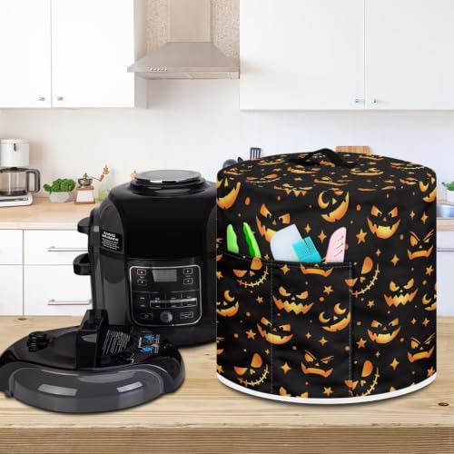 Image of Halloween Cool Pumpkin Kitchen Appliance Cover Appliance Cover | Protect from Scratches Delicate Kitchen Suitable for Most Models Picnic Party Gifts for Female Friend 8 Quart