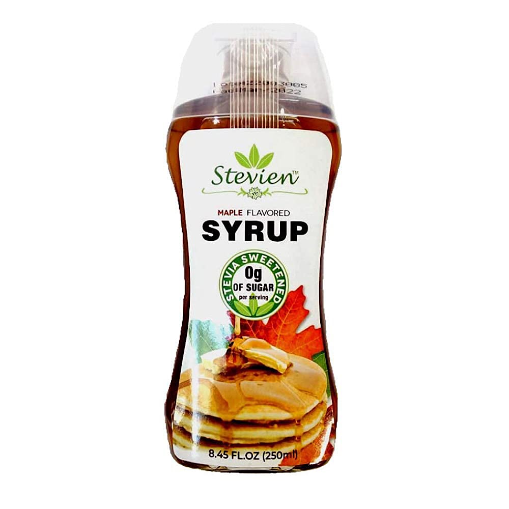 Stevien Keto Sugar Free Maple Syrup - Vegan - Low Carb - Gluten Free - Low Calorie - Sweetened with Organic Stevia Pack of 1