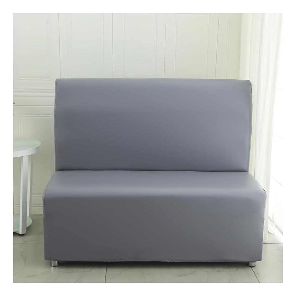 YANGAFJDUA Waterproof Armless Sofa Chair Covers Slipcovers with Elastic Bottom, Stretch Armless Couch Slipcover without Arm PU Futon Covers Slipcovers Non-Slip Chair Furniture Protector
