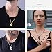 Suplight Guitar Pick Necklace for Men, Waterproof Stainless Steel Guitar Pick Holder Necklace Plectrum Music Note Necklace Musical Guitarist Jewelry Gift for Women Men