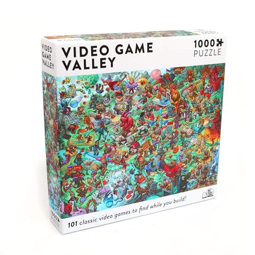 Big Potato Video Game Valley: Video Game Jigsaw Puzzle for Adults (1000 Pieces) Filled with 101 Riddles to Solve