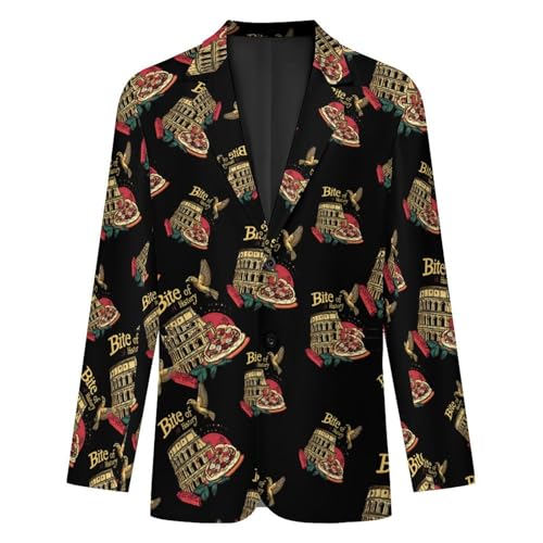 Bite of History Italy Mens Suit Jacket Lapel Blazers V Neck Button Business Coat Tuxedo for Wedding Party4