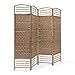 Produktbild Relaxdays Paravent H x B x T: 179 x 180 x 2 cm faltbarer Raumteiler und Spanische Wand mit Streben aus Bambus als Sichtschutz bestehend aus 4 Elementen als blickdichter Raumtrenner aus Holz, natur