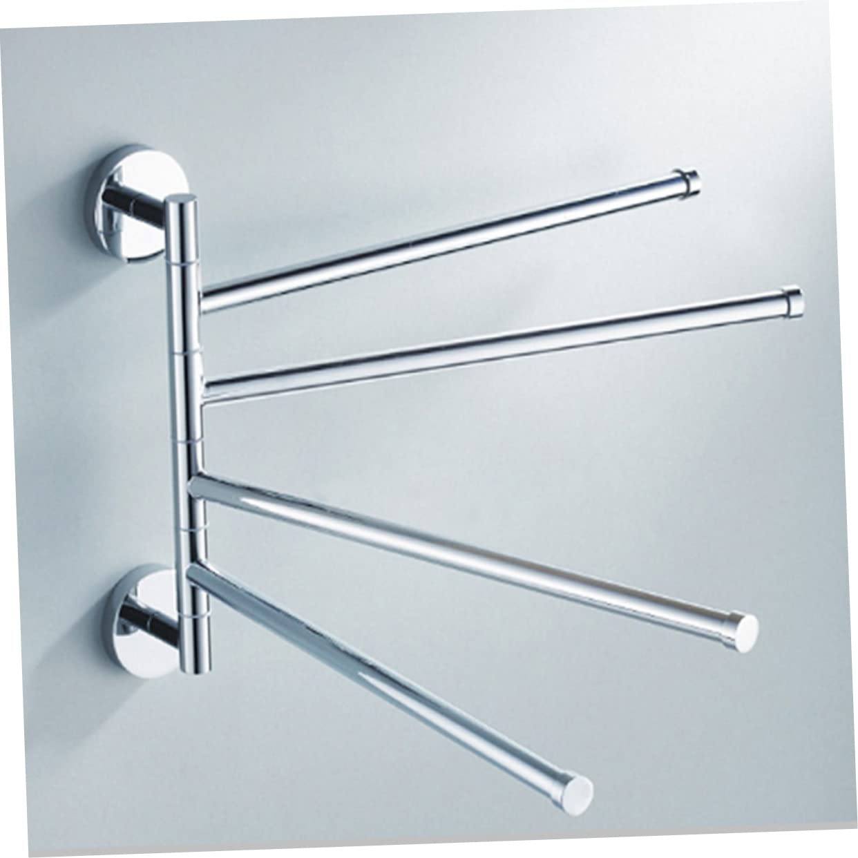 Portasciugamani Girevole in Acciaio Inox Argento per Bagno | 1 Pezzo, Accessori Bagno Coordinati, Finitura Antiruggine, Soluzione Salvaspazio per Cucina