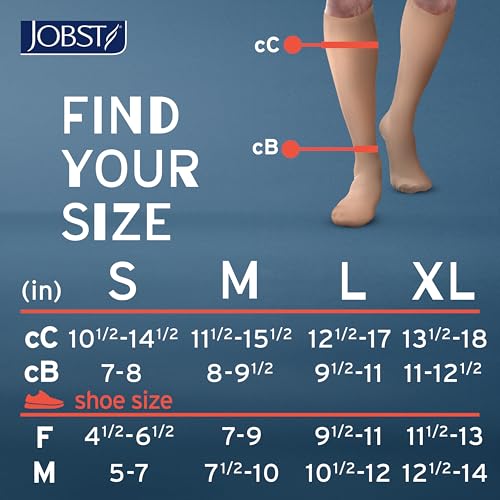 Image of JOBST ACTIVA Opaque 15-20 mmHg Compression Socks Knee High, Closed Toe, Sun Bronze, X-Large