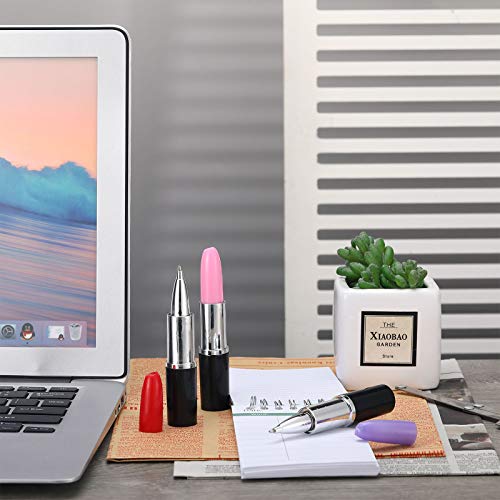 Zonon 20 Pieces Lipstick Shape Pen Writing Ink Pens Cute Lipstick Ballpoint Pens For Students Kids Presents Office Stationery Supplies #TOP5