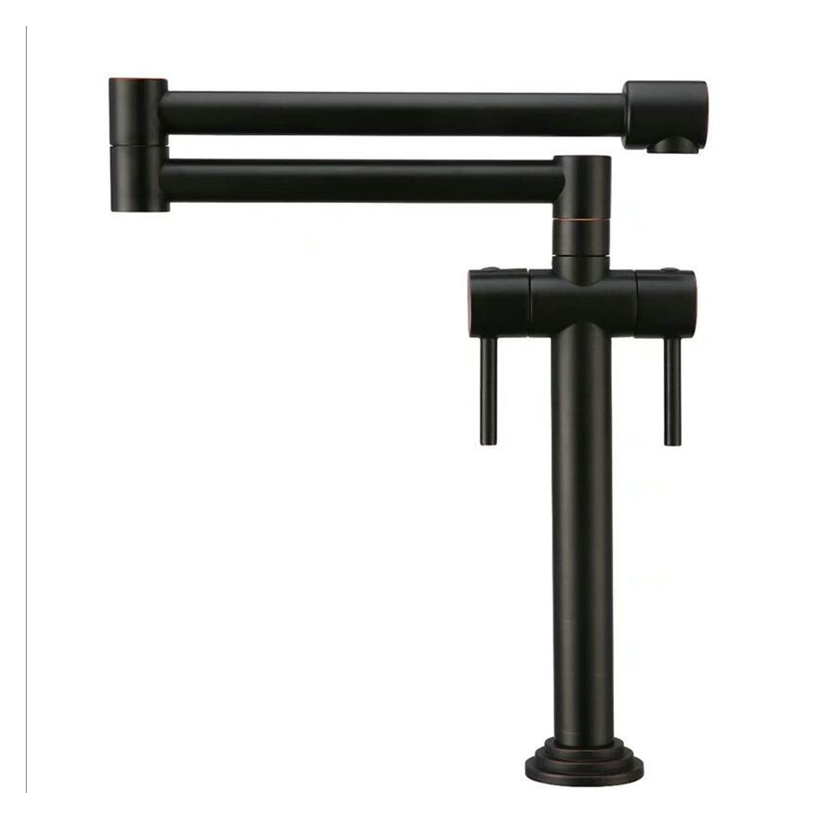 Mooilko Nero Kitchen Faucet Solid Brass Crane For Kitchen Deck Mounted Sink Mixer Foldable Nickel Brushed/Gold/Chrome/Orb/Black Easy To Install(Nero)