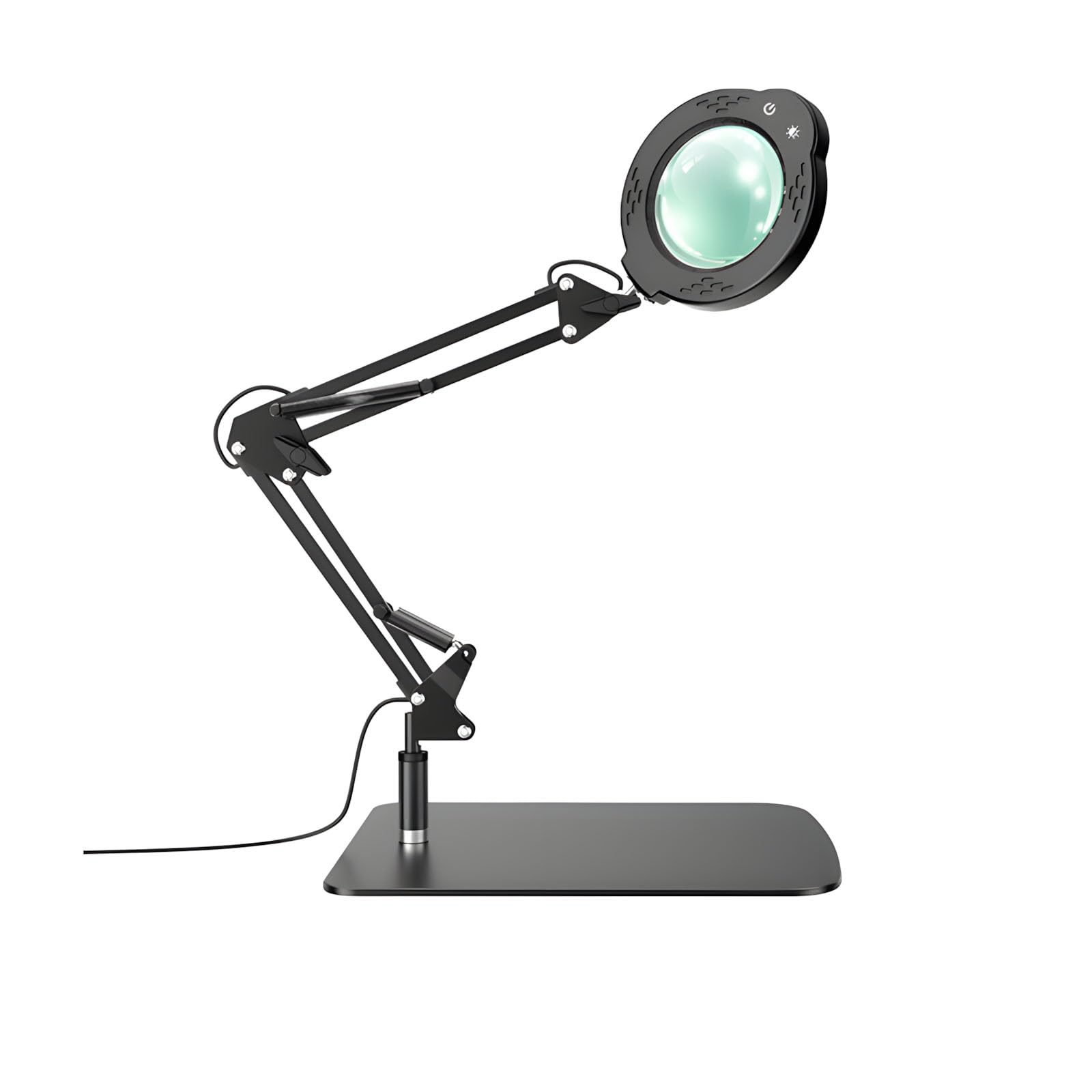 Jiingekk Light Led Enlarging Desk With Foldable Arm And Metal Base For Tasks Metal Base Amplifying Desk Lamp