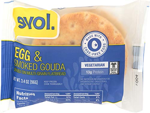 Evol Breakfast Sandwich, Egg & Smoked Gouda, 3.3 Ounce (Frozen)