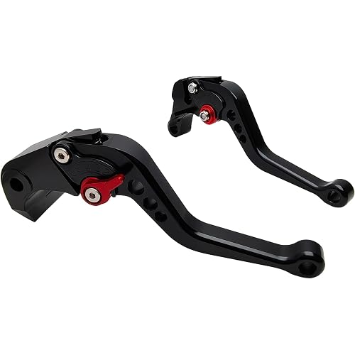 Short Brake Clutch Handle Lever Replacement for Suzuki GSXR600 GSXR750 2006-2025/ GSXR1000 09-22/ GSX-S1000/F/ABS 2015-2020, CNC Aluminum Motorcycle Accessories Shorty Levers(Black)