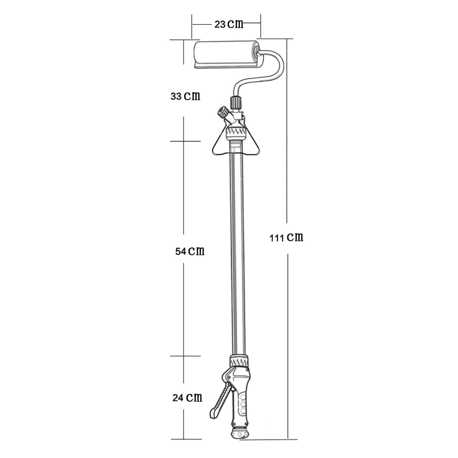 Elektrischer Farbrollerpinsel mit Verlängerungsstange – multifunktional, vollautomatisch, ergonomisch, Farbroller, Innenbereich, Heimwerkzeug zum Streichen von Wänden und Decken