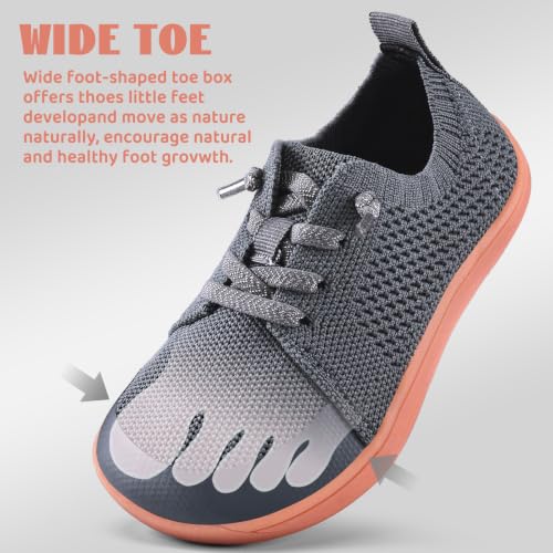 Image of WateLves Toddler Little Kids Wide Barefoot Shoes Boys Girls Minimalist Sneakers Lightweight Breathable Walking Shoes | Naturally Splay | Flexible Fit