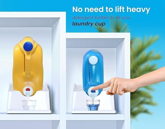 Miniatura 2 de Skywin Soporte organizador de detergente para ropa y bandeja de goteo para organización de la lavandería, soporte de jabón para detergente líquido