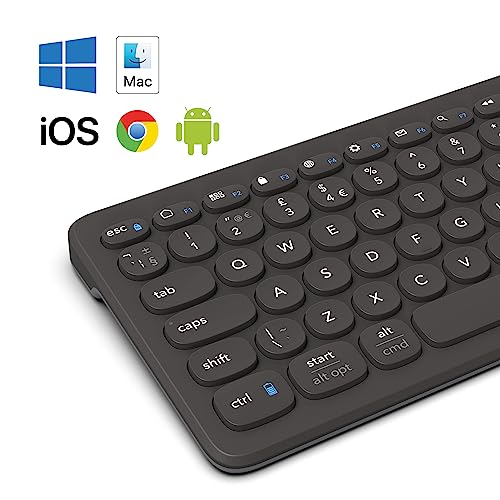 ZAGG Pro Keyboard 17 - Full-Size Wireless Charging Desktop Keyboard - Multi-Device Pairing - Compatible with Windows, macOS, iOS, Android, ChromeOS - Ergonomic Design for Efficient, Comfortable Typing by ZAGG - Image 6