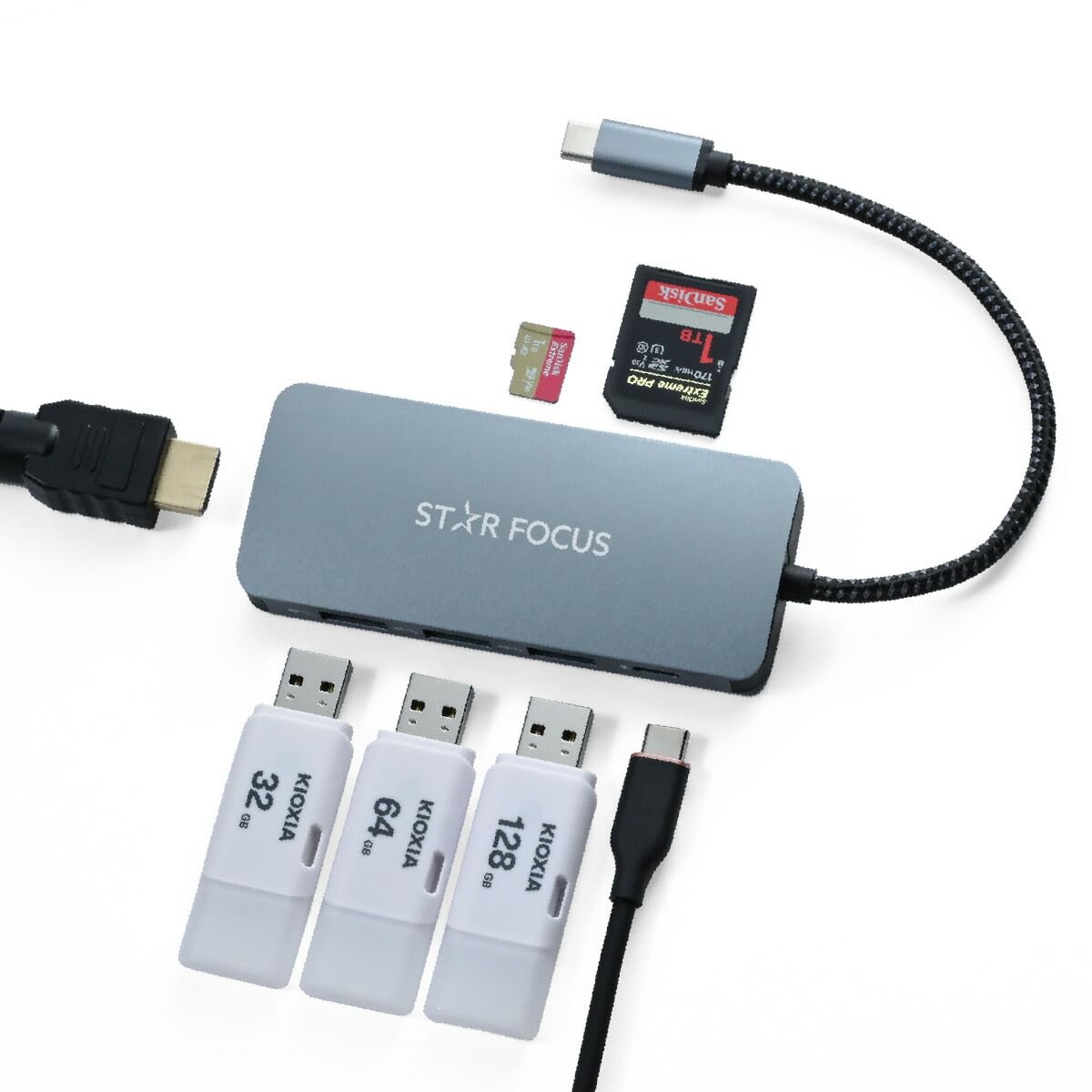 Amazon | STARFOCUS(スターフォーカス) 7in1 USB Type-C ハブ