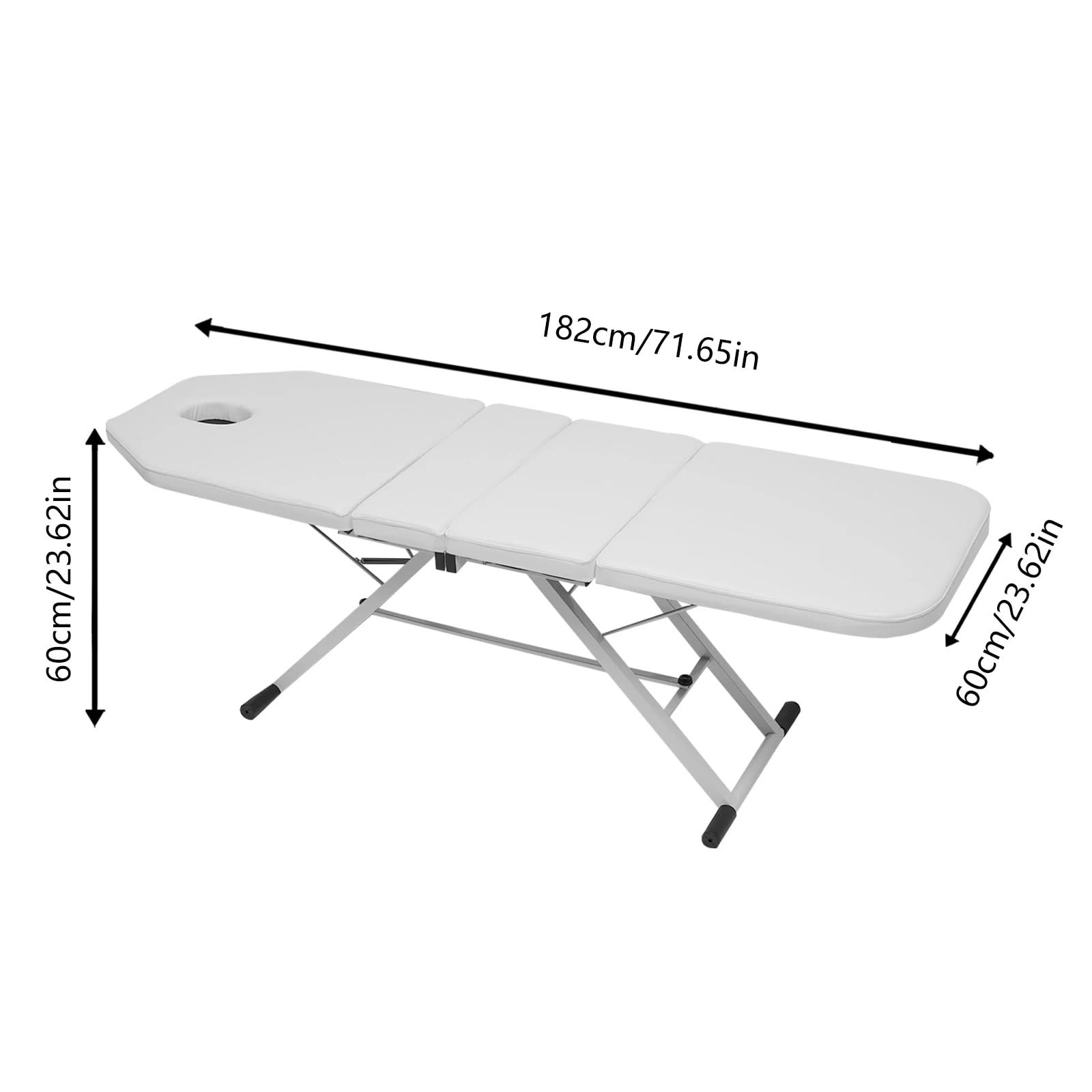 Camilla Masaje Plegable Mesa de masajes Plegable for salón de Belleza, Cama for Tatuajes, Silla de SPA Blanca, Duradera, for Terapia de pestañas, reclinable Liviana