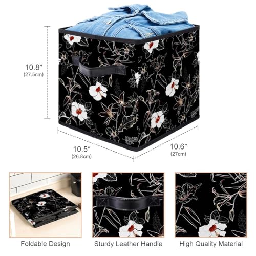 Bacs de rangement pliables pour jouets et livres avec poignées solides - 4