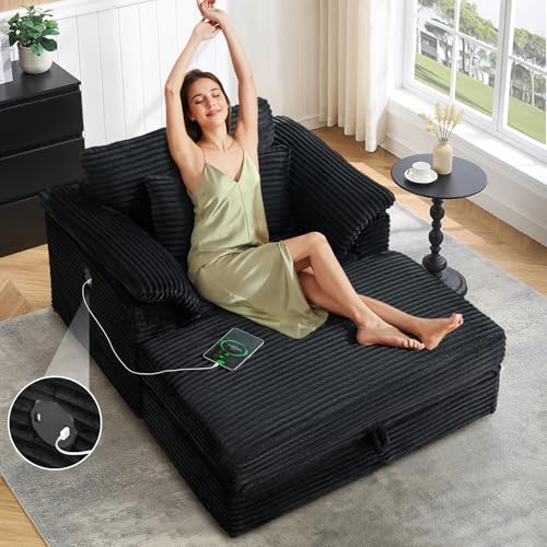 Sillón Oversized Plegable Negro miniatura 5