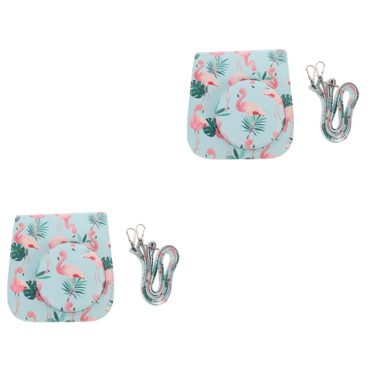 DOITOOL 2pezzi Custodia Per Fotocamera Istantanea Pu Flamingo Protettiva Compatibile Mini Per Shopping Escursioni e