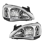 opel corsa d scheinwerfer kurvenlicht links Halogenscheinwerfer links Scheinwerfer Set Corsa C Bj. 03-06 Facelift klarglas mit Blinker