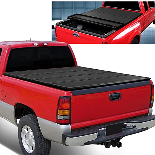 J2 Engineering TTC-4H-016 Hard Solid Four-Fold Truck Bed Tonneau Cover Compatible with 07-14 Silverado/Sierra 1500 2500HD 3500HD Fleetside 6.5' Bed