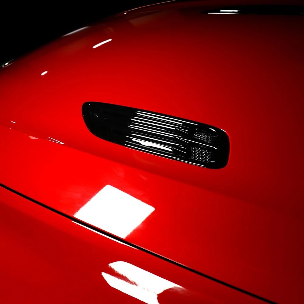 Pasuje do Stinger 2018-2023 czarny ABS maska ​​samochodu dopływ powietrza kratka wentylacyjna rama osłona tapicerka zewnętrzna(Carbon Fiber)