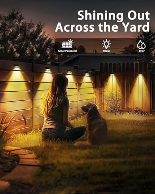 Solar Fence Lights Wall Lights Decorative Solar Lights Warm White