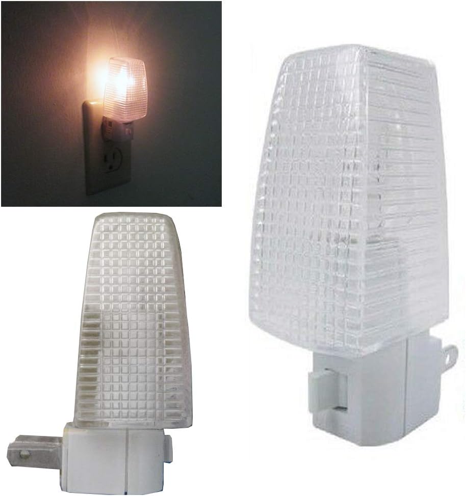 2 Pack Night Lights On Off Switch Bright White Light Nite Wall Plug ...