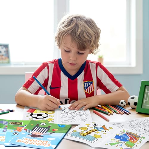 Image of Soccer Coloring Books for Kids - 48Pcs Soccer Mini Coloring Booklet Sports Ball Theme DIY Art Drawing Book for Toddlers Birthday Party Favors Gifts Classroom Reward Home Art Activity Supplies