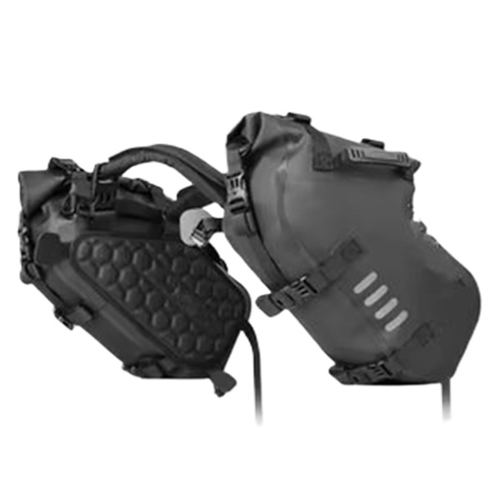 Borsa Moto Borsa Da Sella Impermeabile Per Motore 18L 28L 48L Per Scooter ADV 2 Pezzi Borsa Sella Moto(Black-18L(2 pcs))
