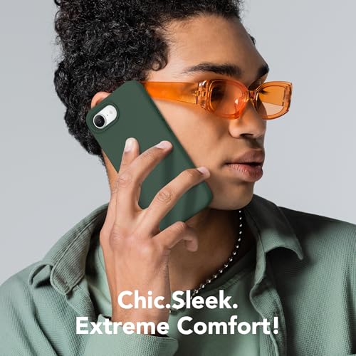 Image of Magnetic for iPhone 17e /iPhone 16e Case, Compatible with MagSafe, [Soft Anti-Scratch Microfiber Lining] Slim Silicone Shockproof Protective Phone Case for iPhone 17e /16e 6.1 inch, Alpine Green