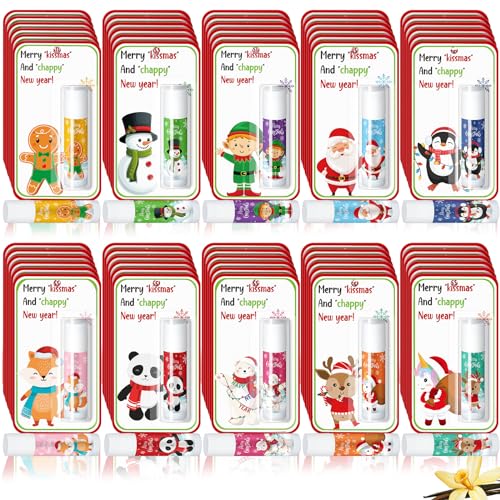 Sacubee 60 Pack Christmas Lip Balms Bulk Christmas Stocking Stuffers