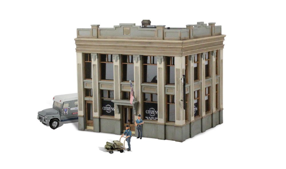 Woodland Scenics HO Scale Municipal Building - Brick City Hall & Police Station Model
