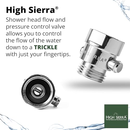 High Sierra Showerheads® - Válvula de controle de pressão e pausa da cabeça de chuveiro - metal sóli