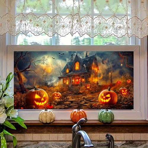 Película adhesiva decorativa para ventana Halloween 39.3×17.7 pulgadas miniatura 6