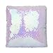 Produktbild SenPuSi Pailletten Kissen Magie Reversibel Meerjungfrau Zierkissenbezüge Doppel Farbe Glitter Dekorative Home Kissen Sofa Schlafzimmer Glitzer Zierkissen Kissenbezug 40 x 40cm zweißarbig (Weiß)