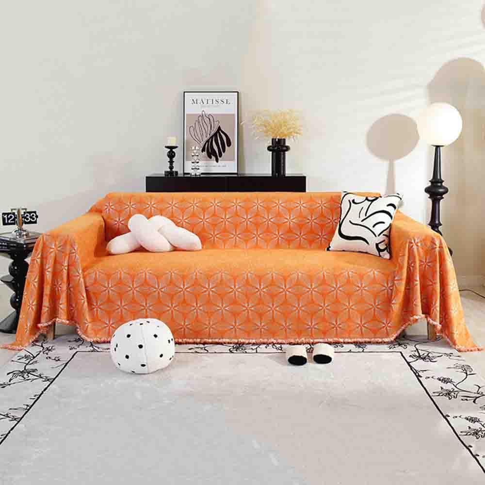 Jeté De Canapé Grande Taille, Plaid Antidérapant Chien XXL, Chenille Couverture Housse Lavable (#390, 180x340cm)