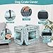 Bienbee Dog Crate Cover, 30 inches Windproof Crate Covers for Dog Cages Breathable Dogs Kennel Covers Double Sided Zipper Cages Cover for Wire Cage Indoor Outdoor Protection,Cyan Flower Branch