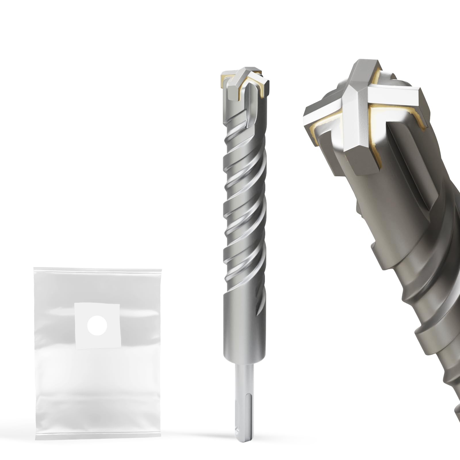 XZH SDS Plus Masonry Drill Bits 25mm x 210mm, Professional Tungsten Carbide Cross Tip