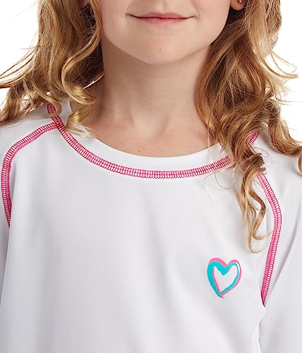 Pink Platinum Girls Rash Guard - UPF 50+ Long Sleeve Swim Top Quick Dry Sun Protection Rashguard Swimsuit for Girls (4-16)4