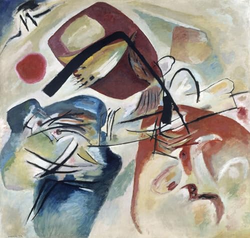 Tableaux peinture sur toile de Kandinsky décoration chambre adulte 60x90cm