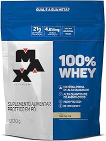 100% Whey Refil (900g) - Baunilha - Max Titanium, Max Titanium