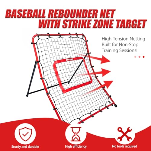 image for Zonlolo Baseball Pitchback Net, Rebounder Net, Pitching Return Trainer
