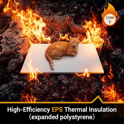 Pangda 8 Pcs 48\"x24\"x0.4\" Garage Door Insulation Kit, EPS Foam Panels for 8x7/ 8x8 ft Temperature Control, Noise Reduction, DIY Installation for Winter Cold Summer Heat, One Car Garage