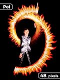 Sacred Flow Art Pixel AI Poi 48-96 LEDs - Lightweight LED Poi for Beginners and Flow Artists - Fully Programmable Graphics - Wi-Fi Sync Included - for Festivals and Shows
