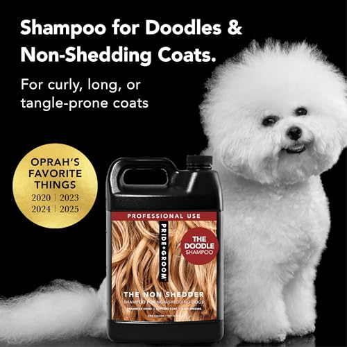 Pride and Groom The Non Shedder | Dog Grooming Shampoo For Doodles and Dogs that Do Not Shed | Tearless All Natural Body Wash with Essential Oils & Coat-Specific Ingredients that Enhance Shine – 128oz - Image 3