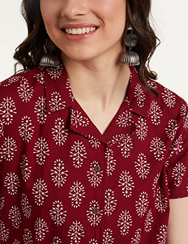 Amazon Brand - Myx Women's Cotton Shirt and Relaxed Pajama Set Night Suit Set - Image 4